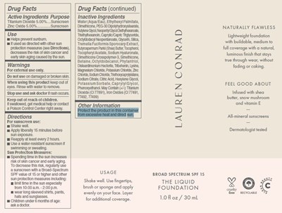 Liquid Foundation Label (Lc Liquid Foundation Spf 15 2)